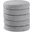 Aphia Boucle Fabric Ottoman/Stool In Grey