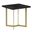 April Sofa End Table In Black and Gold Painted Legs