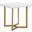 April Sofa End Table In White and Gold Painted Legs