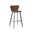 Arabella Barstool In November Grey and Bravo Cognac