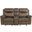 Aram Brown Double Glider Reclining Console Loveseat