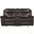 Aram Dark Brown Double Glider Reclining Console Loveseat