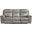 Aram Gray Glider Reclining Sofa With Center Drop Down Cup Holders