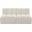 Arc Boucle Fabric 2 Seater Modular Sofa In Cream