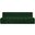 Arc Boucle Fabric 3 Seater Modular Sofa In Green