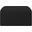 Arc Boucle Fabric Ottoman In Black