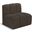 Arc Boucle Fabric Straight Chair In Brown