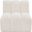 Arc Boucle Fabric Straight Chair In Cream