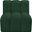 Arc Boucle Fabric Straight Chair In Green