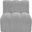 Arc Boucle Fabric Straight Chair In Grey