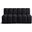 Arc 2 Seater Modular Sofa In Black Velvet