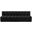 Arc 3 Seater Modular Sofa In Black Velvet