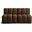 Arc 2 Seater Modular Sofa In Brown Velvet