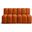 Arc 2 Seater Modular Sofa In Cognac Velvet