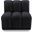 Arc Straight Chair In Black Velvet