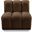 Arc Straight Chair In Brown Velvet