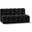 Arc Vegan Leather 2 Piece Modular Sofa In Black