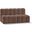 Arc Vegan Leather 2 Seater Modular Sofa In Brown