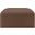 Arc Vegan Leather Ottoman In Brown