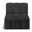 Arc Vegan Leather Straight Chair In Black