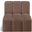 Arc Vegan Leather Straight Chair In Brown