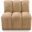 Arc Velvet Straight Chair In Camel