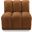 Arc Velvet Straight Chair In Saddle
