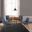 Arcadia and Azalea 42 Inch Round Blue and Walnut Wood 5-Piece Dining Set