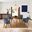 Arcadia Walnut 42 Inch Round Dining Room Set with Renzo Chairs