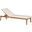 Arcata Teak Brown and Beige Sunlounger