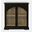 Archdale 33 Inch Gothic Arch Accent Storage Cabinet with Glass Doors In Black