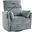 Archibald Power Rocking Swivel Nursery Recliner In Grey