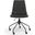 Arco Vegan Leather Rolling Swivel Task Chair In Charcoal