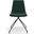 Arco Velvet Swivel Side Chair In Emerald Green