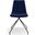 Arco Velvet Swivel Side Chair In Sapphire Blue