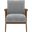 Arden Accent Chair In Brown and Gray