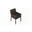 Arden Dining Arm Chair In Canvas Charcoal and Chestnut