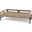 Arelius 42 Inch Rectangular Light Brown Wood With Black Metal Base Display Coffee Table