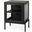 Arelius Dark Brown Wood With Black Metal Frame Side Table