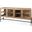Arelius Light Brown Wood And Black Metal Base With 4 Glass Cabinet Doors Sideboard