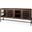Arelius Medium Brown And Black Metal Base With 4 Glass Door Cabinets Sideboard