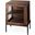 Arelius Medium Brown Wood With Black Metal Frame Side Table