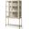 Arelius White Wood With Gold Metal Base Display Cabinet