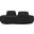 Argyle Chenille Fabric Chaise/Loveseat In Black