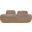 Argyle Teddy Fabric Chaise/Loveseat In Beige