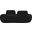Argyle Teddy Fabric Chaise/Loveseat In Black