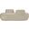Argyle Teddy Fabric Chaise/Loveseat In Cream