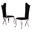 Aria Dining Chairs Set of 2 In Black Velvet and Silver Stainless Steel