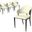 Aria Series Modern Dining Chair Set of 4 In Grey