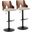 Ariana Adjustable Barstool Set of 2 In Black and Beige